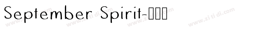 September Spirit字体转换